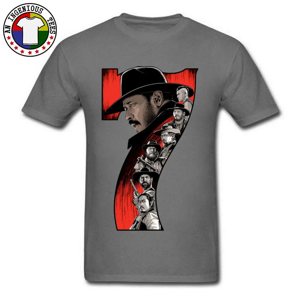 The Magnificent Seven -3304 Normal Summer/Fall Pure Cotton O Neck Boy Tops Shirt Group T Shirt Graphic Short Sleeve T Shirts The Magnificent Seven -3304 carbon