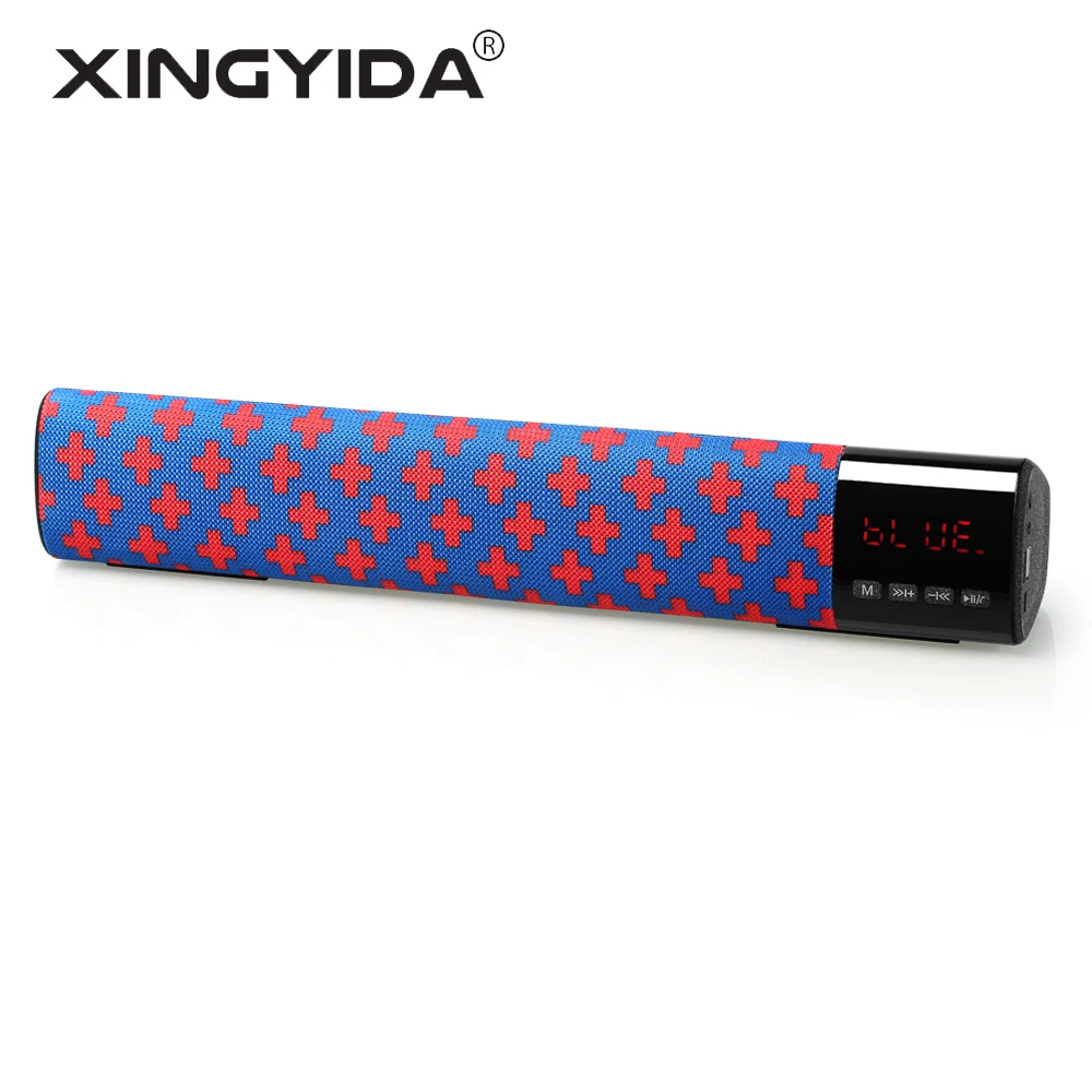 

XINGYIDA Powerful Wireless Soundbar LCD Display Bluetooth Speaker Built in Mic FM radio TF AUX USB for Mobile Phone Computer PC