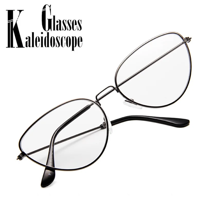 

Clear Lens Cat Eye Glasses Frame Women Men Metal Frame Glasses Brand Designer Optical Glasses Retro Fashion Eyeglasses