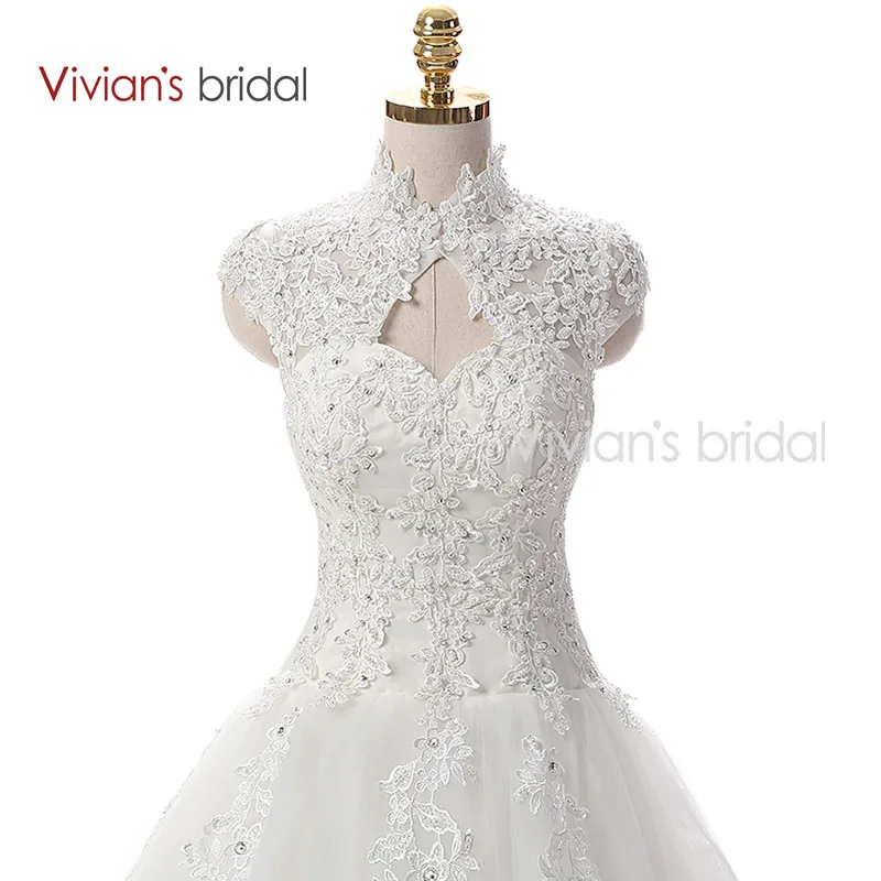 Vivian's Bridal A Line Lace Tulle Wedding Dresses 2 (1)