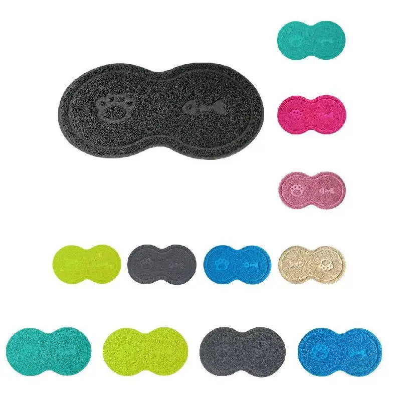 

Pets Dog Cat Litter Mat Kitten Dish Feeding Bowl Placemat Tray Tidy Anti-Slip Pad HTQ99