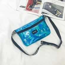 Водонепроницаемый розовый поясной мешок пляжные карманы сумка ремень Лазерная девушка Сумка-Пояс Мини Женский голографический пояс Сумка пояс