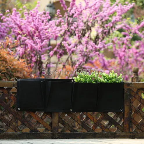 4 кармана Вертикальная садовая сеялка настенная полиэфирная домашняя садовая Цветочная посадочная сумка для комнатных настенных растений 100*30 см 400 г/м2