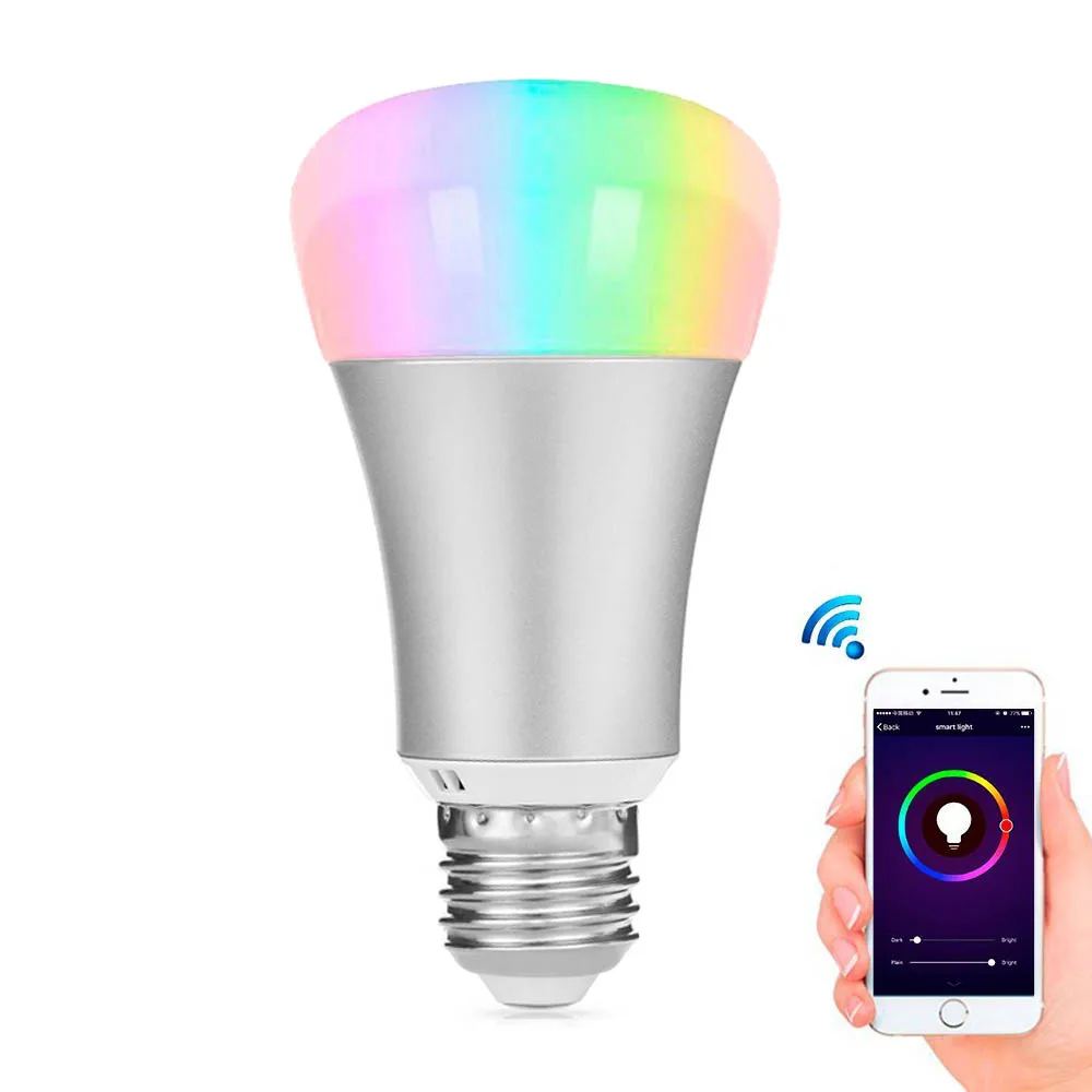 LED Smart Wireless Bluetooth 4.0 RGB Bulb E27 Base APP Control Home
