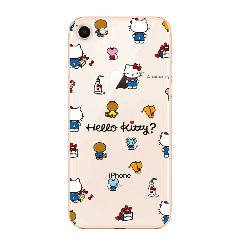 HelloKitty Hello Kitty новый жесткий чехол из поликарбоната милый модный для iPhone 7 8 Plus X 6 6s 5S