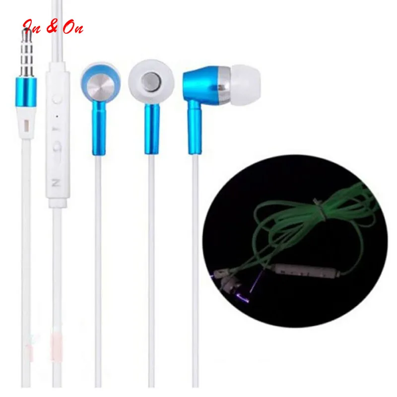 

KZ Luminous Headphone Glow Earphone Night Light Glowing Headset Stereo Sport Headphones With Microphone For Iphone For Samsung
