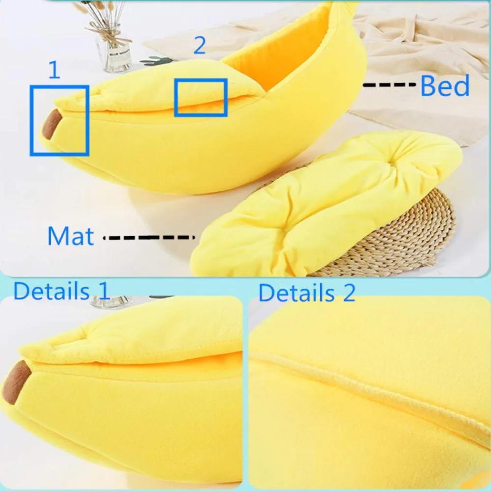 Solid-Pet-Dog-Beds-Cat-Sofas-Soft-Coral-Fleece-Banana-Shape-House-Warm-Mats-Kennel-Cushion (1)
