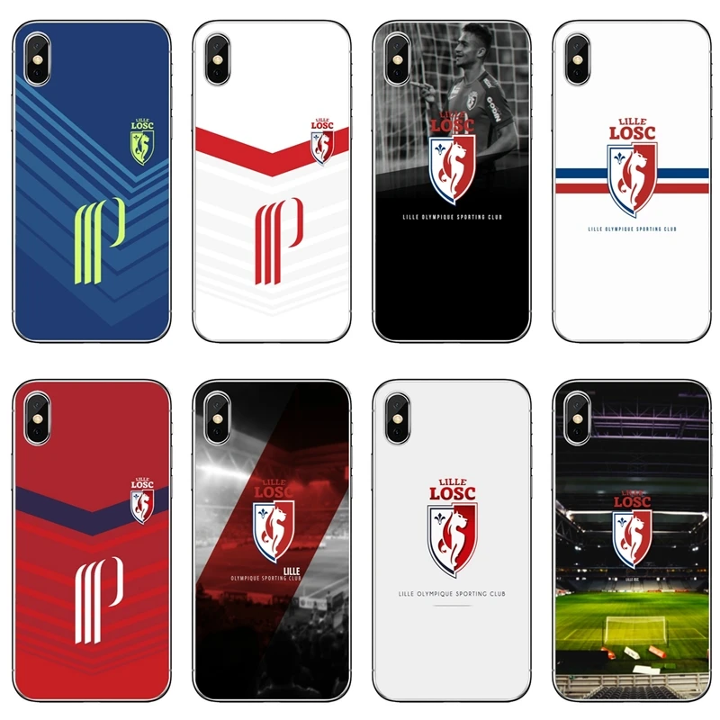 

Losc Lille logo phone case For iPhone 8 7 6s 6 plus XR X XS Max SE 5s 5c 5 4s 4 iPod Touch soft cover