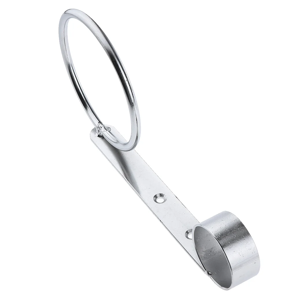 Bathroom Round Hair Dryer Holder Hair Care Tools Straighteners Iron Holder Wall Mount Chrome Finished Stainless Steel	