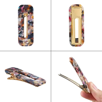 

20Pcs Acrylic Resin Hair Clips Set Fashion Geometric Alligator Barrettes Leopard Pattern Vintage Hair Accessories Hair Pins Fo
