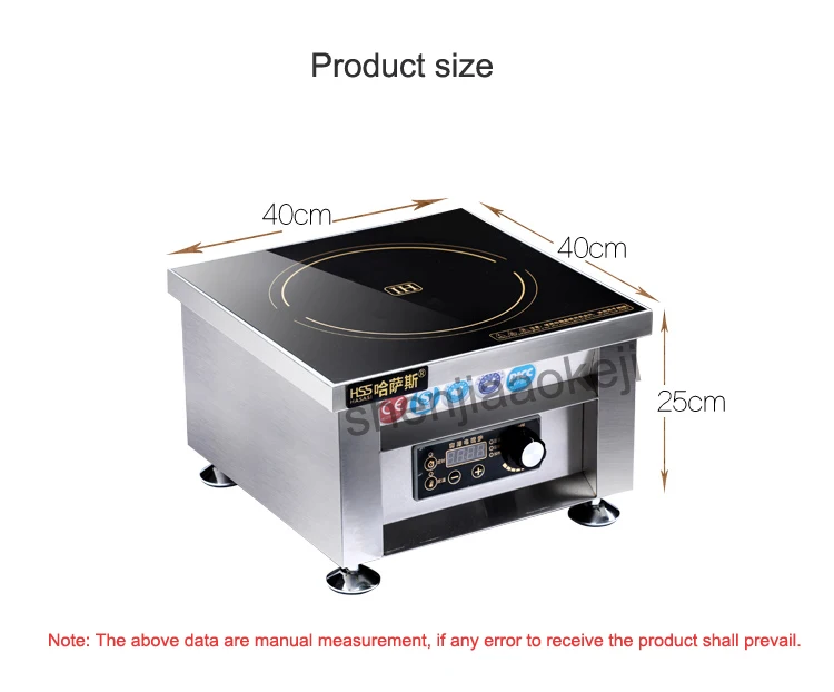 6000 Вт Коммерческая индукционная плита 11 передач бытовая бизнес электромагнитная печь для приготовления пищи HSS-605G 1 шт