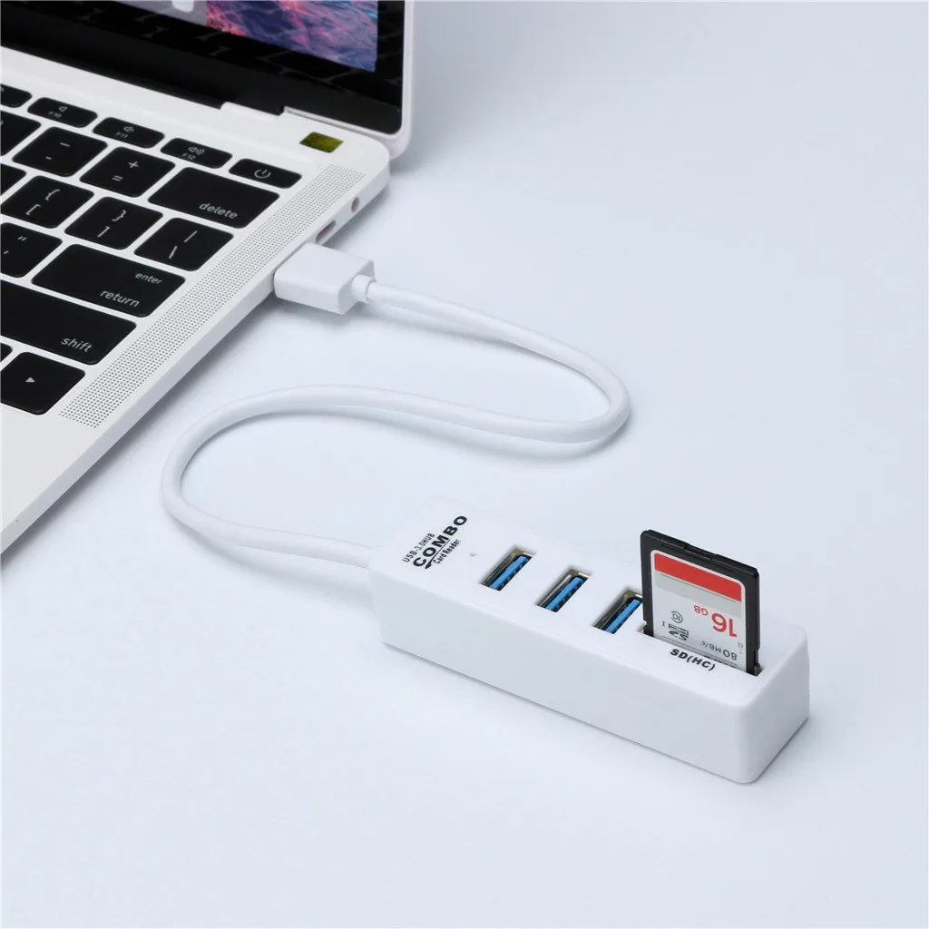 CARPRIE 2 в 1 комбо супер скорость USB 3 0 порта сплиттер концентратор + кардридер