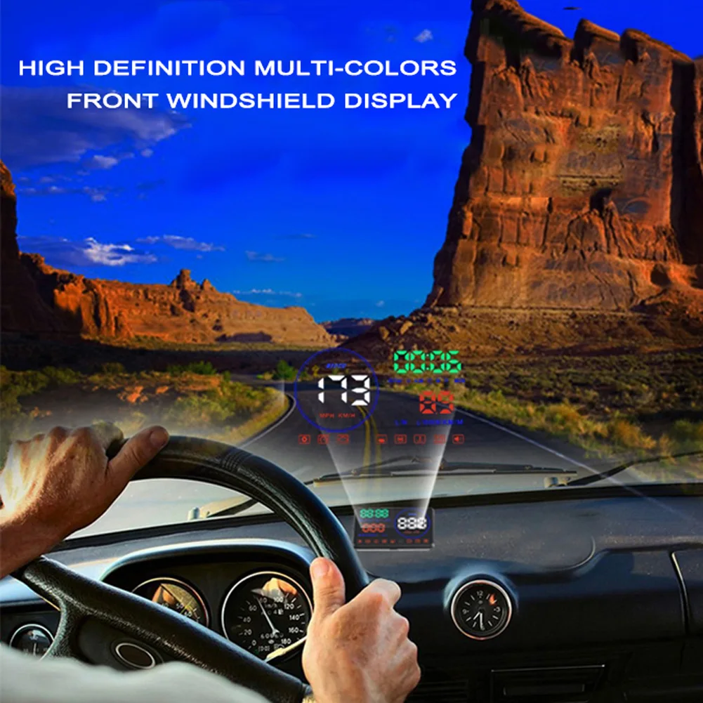M9 HUD 55 zoll Head Up Display Auto Speedometer Hud Geschwindigkeit Projektor Windschutzscheibe Dig