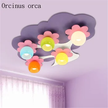 

Creative cartoon tree LED ceiling lamp children's room girls' bedroom lovely flowers ceiling lamp free shipping