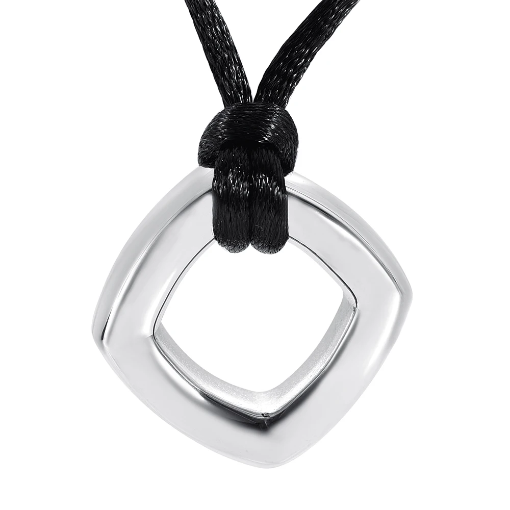 

IJD9947 Men`s Cremation Rhombus Pendant for Ashes Urn Necklace Jewelry Memorial Funeral Keepsake Holder Cremains Jewelry Urn