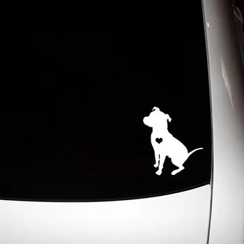 

Animal stickers Cute dog decal sticker Sitting Floppy Ear Pit Bull window Decal 10cm