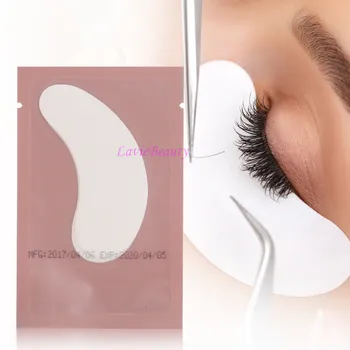 

free shipping 300 pairs Eyelash Extension Makeup Tools Eyelash Patches Pink packing Lint Free Under Eye Pads Tips Sticker Wraps
