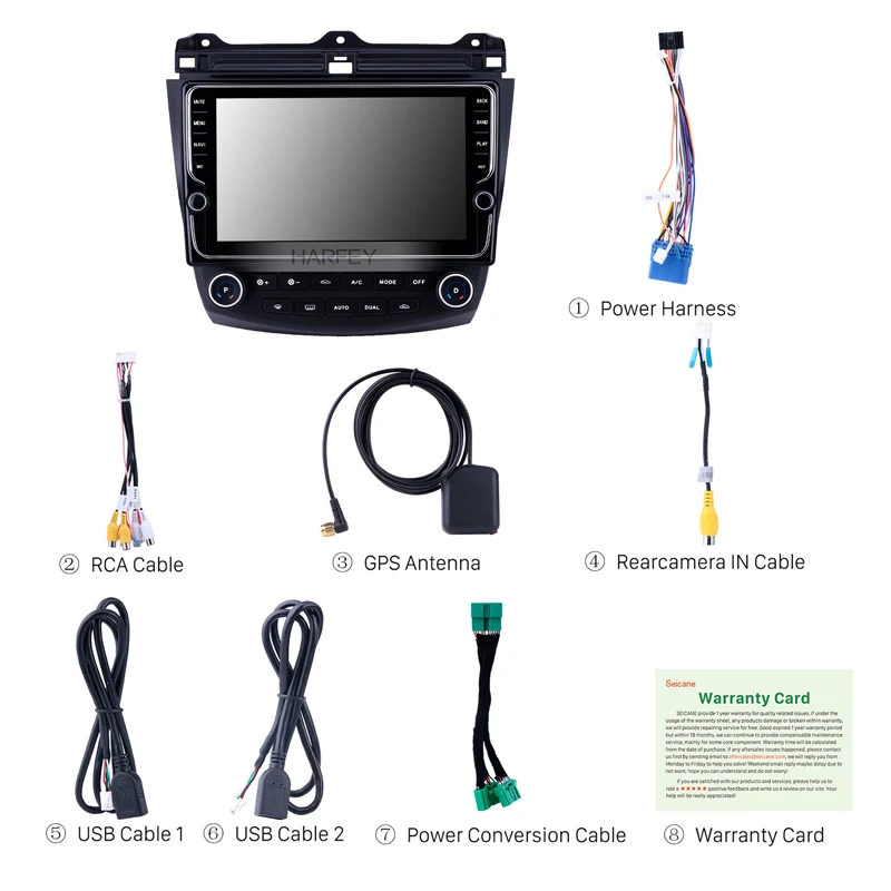 Flash Deal Harfey Android 8.1 10.1 inch HD Touchscreen Car Radio For Honda Accord 7 2003-2007 GPS Bluetooth Head unit car multimedia player 3