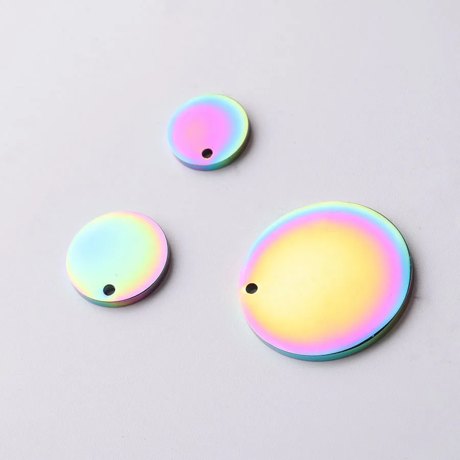 

20pcs 12/15/25mm Stainless steel Material Round Blank charm Circle pendant For Necklace Wedding DIY Handmade Jewelry Making