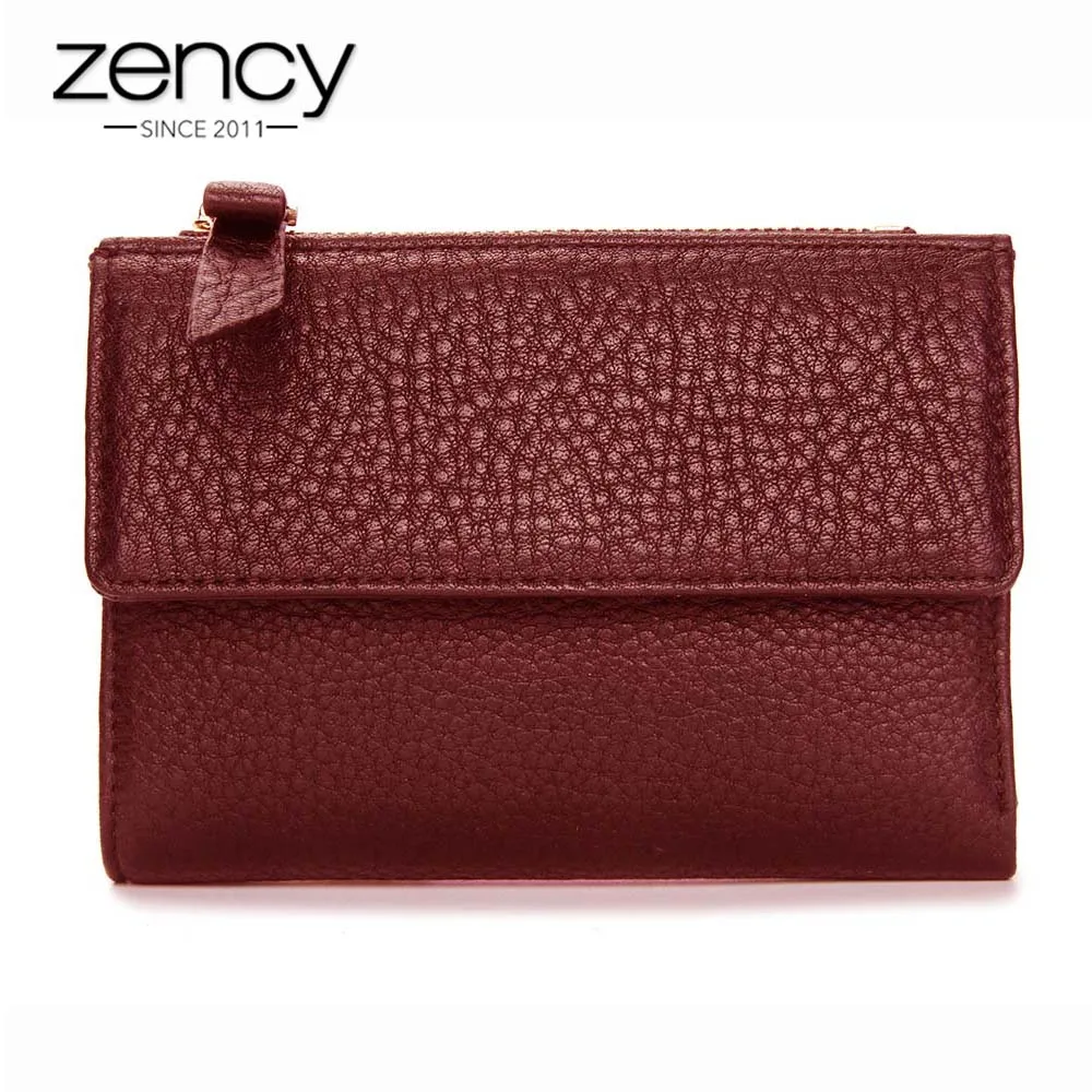 

Hot Fashion Women Wallet 100% Genuine Cow Leather High Quality Hasp Zipper Short Purse Coin Pocket Multi Card Holder Small Bag