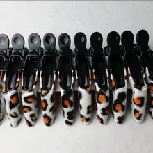 Леопардовый цвет КРОК заколки для волос заколки Парикмахерские аксессуары Аллигатор зажимы GIC-HA608C(10 шт./партия