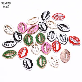 

SINUAN Jeans Rivets Painted Spikes Hotfix Metal Studs 200Pieces/Lot 12x18Mm Lip Rivet Accessories Garment Appliques Studs Craft