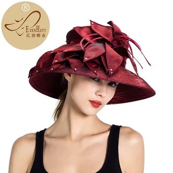 

Kentucky Derby Hat Womens Knit Formal Church Visor Dark Grey Hat Braided Hat and Races PP hatS10-4269