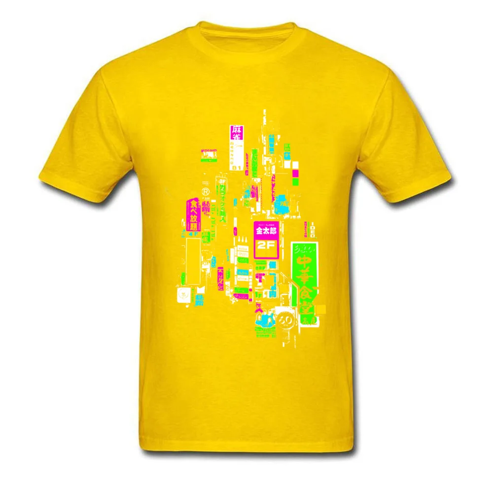 Cotton Fabric Man Short Sleeve Tokyo T Shirt Casual Tops & Tees New Coming Birthday O Neck Tops Shirt Top Quality Tokyo yellow