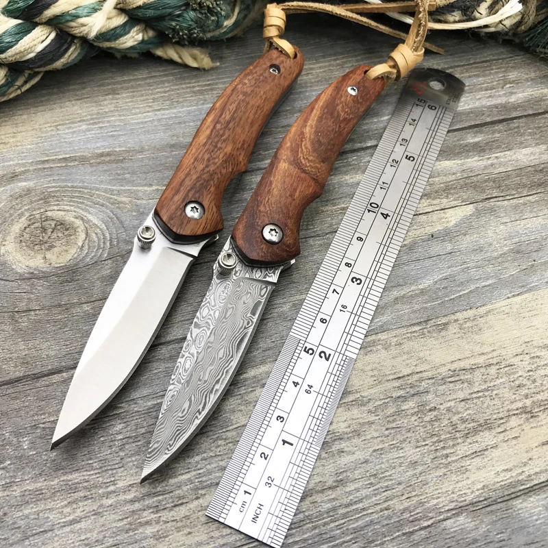 

Custom Damascus Tactical Folding Knife 9Cr14Mov Steel Outdoor Camping Collection Mini Folder Knife,Survival Pocket Knives Tools