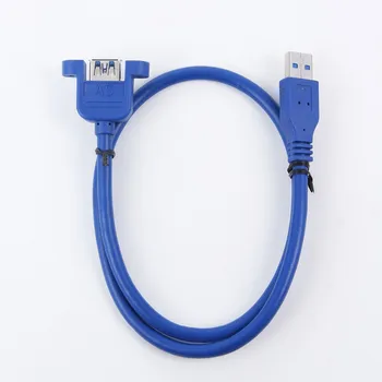 

Standard USB 3.0 Male to Female Extension Connector Cable With Panel Mount screw Hole 0.6m 1m 1.5m 1.8m 3m 2ft 3ft 5ft 6ft 10ft