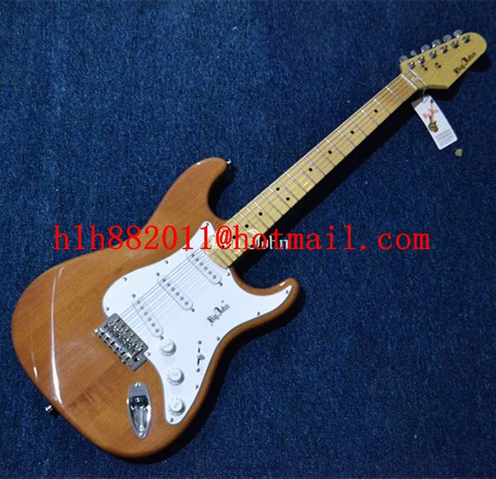 

new Big John single wave electric guitar in natural with alder body+EMS free shipping F-3390