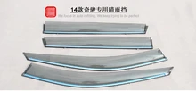 Accesorios! ventana Toldos Viseras Deflector de Viento Lluvia Visera Guardia Vent Para Nissan X-trail 2014 2015 2016/Rogue 2014 2015 2016