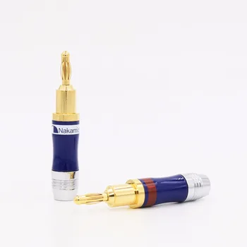 

4pcs High End Audio Grade 24k Gold plated Speaker cable Banana plug