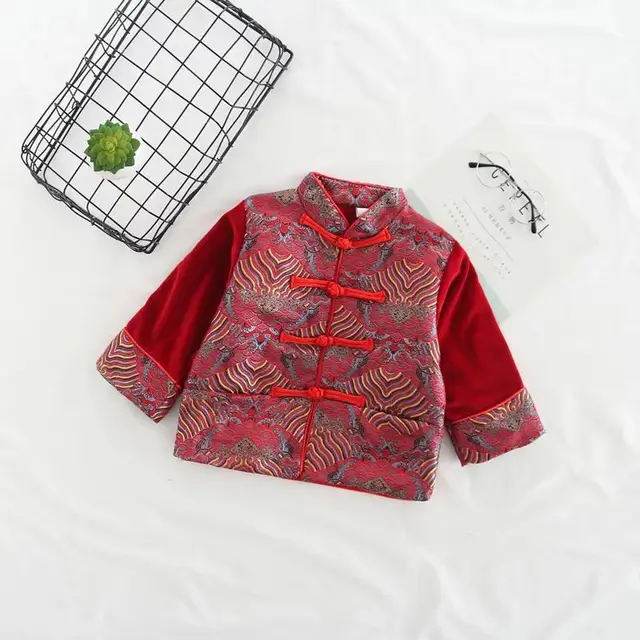 Chinese girls dress qipao baby kids cheongsam costume shanghai story style phoenix dragon performance brand girl 2019 Baby Boy Chinese New Year Clothes Girls Christmas Dress Kids