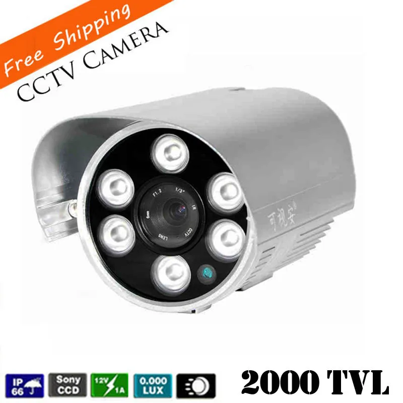 

Pengbo 1/3" SONY CCD HD 2000TVL Waterproof 6 Pcs Array Led IR 80 Meter Outdoor Security Camera CCTV Camera