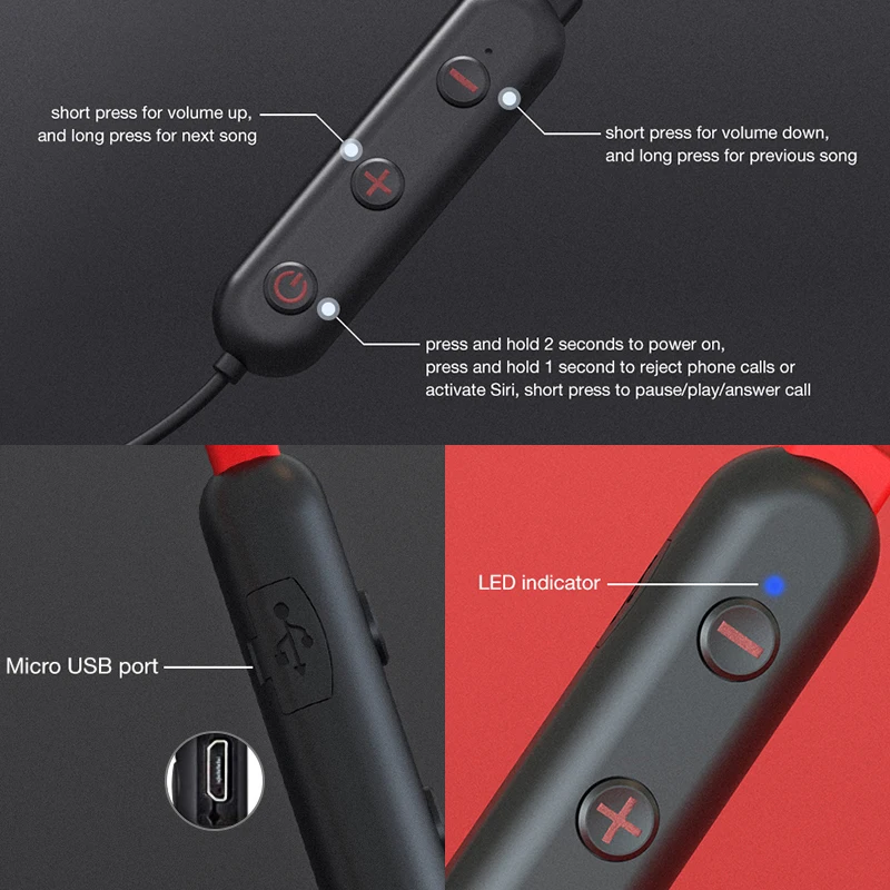 Беспроводные наушники Bluetooth наушники NILLKIN 3D стерео водонепроницаемые наушники Bt 5,0 шейные наушники для игр Бег Спорт