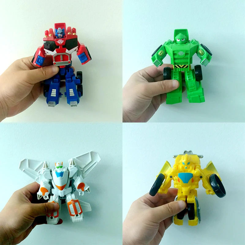 Hot Sale! 12cm Rescue Bots Car Toys Transformation tobot Robot Action Figures Toys For Kids Baby Gift