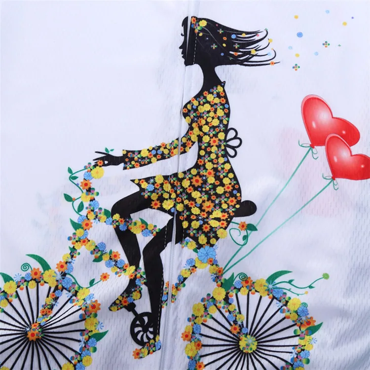 9 Fresh Fashionable Style Flower Beauty Printing Lady Cycling Jersey Summer Bicycle Jersey Outdoor Sportswear Short Sleeve Ropa Ciclismo (8)