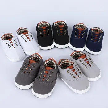 

12cm Fashion Canvas Shoes Baby Pure Color Hook-and-loop Baby Boy Girl Soft Sole Shoes Anti-slip Sneaker Baby Walker Shoes