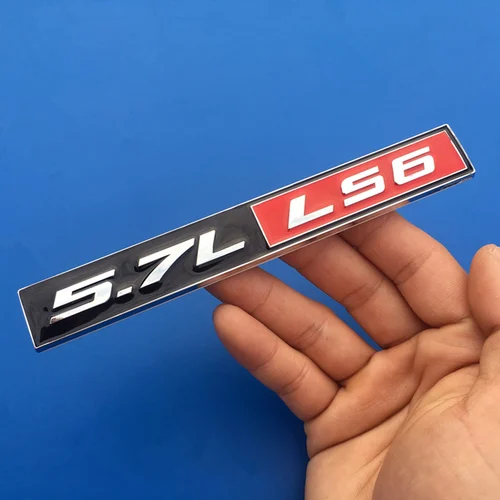 1 PCS 3D Metal Emblem 5.0L 5.7L 6.0L 6.8L LS1 LS2 LS3 LS6  COYOTE V8 Body badge Trunk Sticker For JEEP Chevrolet Ford 5.7L  LS6