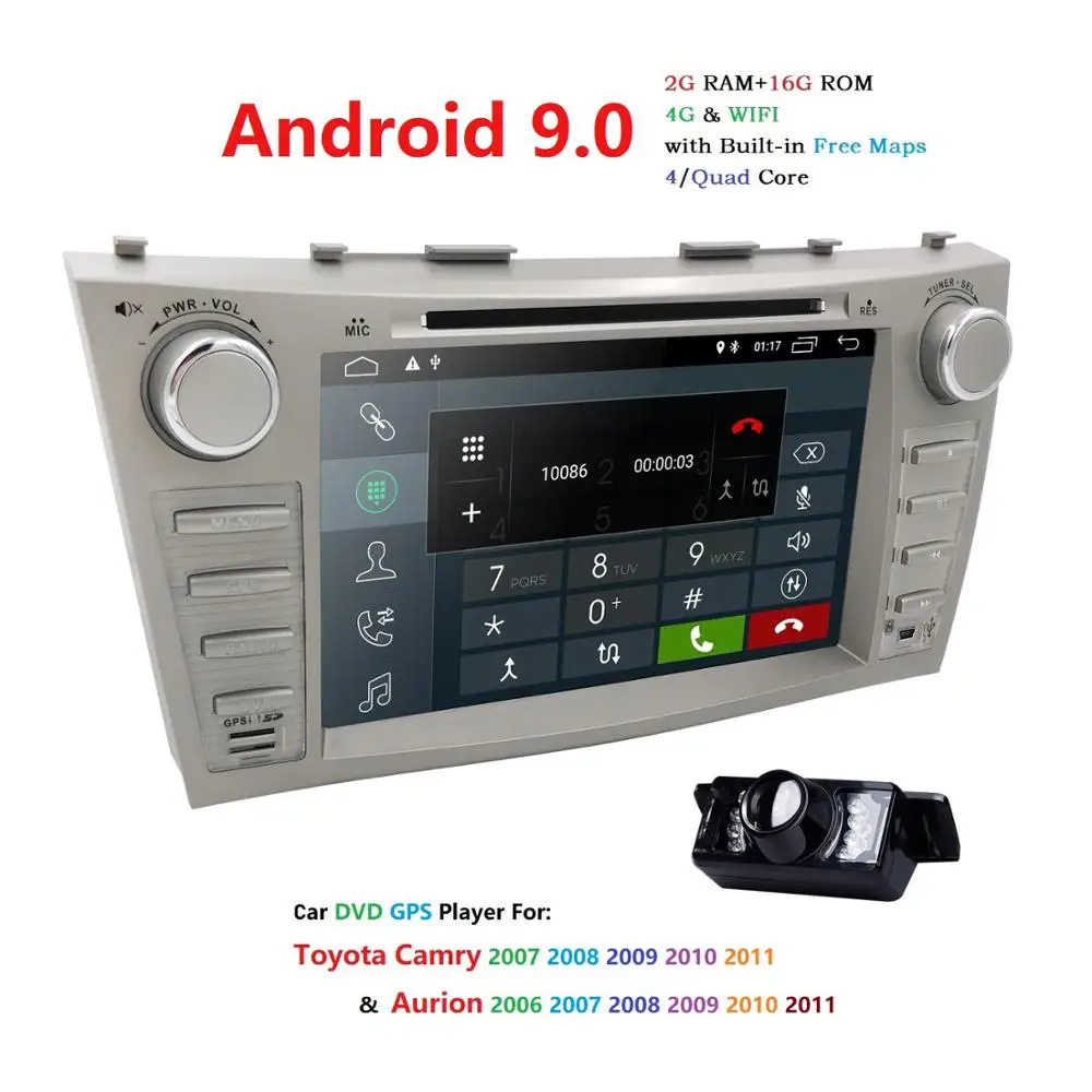 Android 9,0 ips автомобильный DVD для TOYOTA CAMRY V40 AURION Master DSP v40 2007-11 авто радио с google play