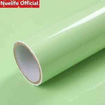 

Thicken craft furniture renovation stickers kitchen living room bedroom bright noodles green waterproof self-adhesive paper