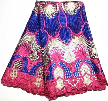 

5yards embroidered african french lace fabric white lace fabric for dress african lace fabric 2019 guipure lace fabric ZQ-A92