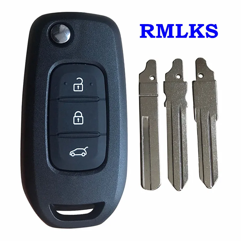 

New Replacement Remote Car Key Folding Flip Remote Key Shell Case Fob 3 Buttons for Renault Kadjar Koleos 2017