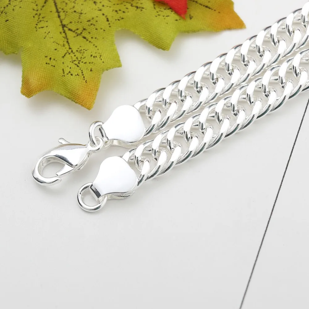 Чистое Серебро 925 ожерелье s для мужчин 10 мм длинная цепочка, ожерелье, колье Homme Модные мужские ювелирные украшения, бижутерия заводская цена