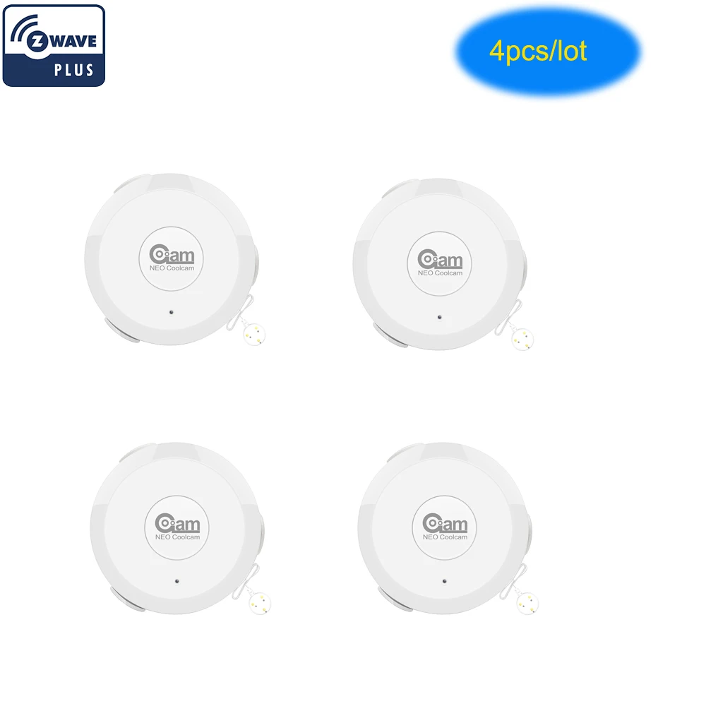 

NEO COOLCAM 4PCS/LOT Z wave Water Sensor Leak Alarm Sensor Water Leakage Sensor Z-wave Sensor Alarm Home Automation System