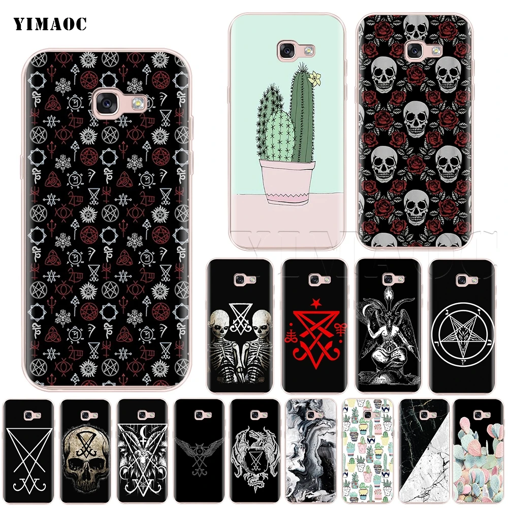 

YIMAOC Sigil of Lucifer Seal Satan Silicone Case for Samsung Galaxy S7 S8 S9 Edge Plus J3 J5 J7 A5 A6 A8 Note 8 9