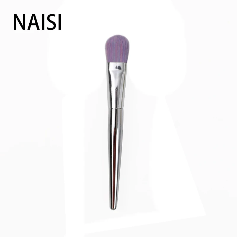 

NAISI Blusher Foundation Makeup Brushes Cosmetics Tools Makeup Professional Makeup Soft Synthetic Hair Metal Handle Brush 11
