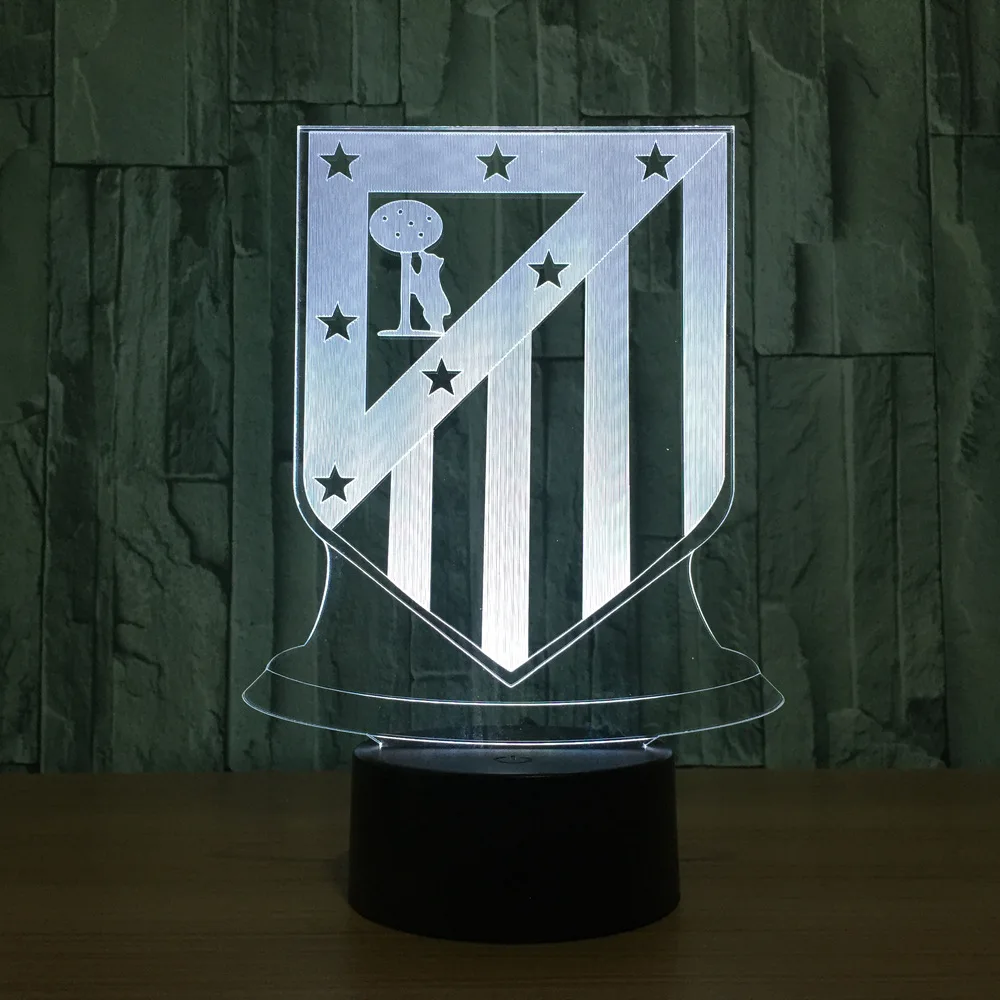 

Creative 3D Lights Football Club LED Touch Lamp Soccer Night Light 3D Visual Lights Desk Luminaria Football Lamp Dropship