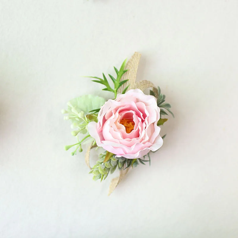 14       30013       cuff bridesmaid bracelet flower wrist corsage  (15)
